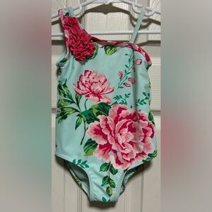 Gymboree Girls Floral One Piece Bathing Suit